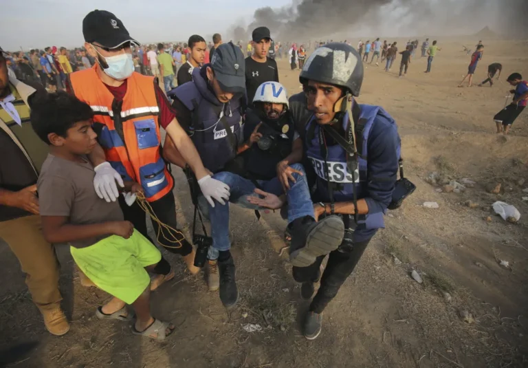 Des journalistes palestinien visés par des tirs Israélien en Cisjordanie