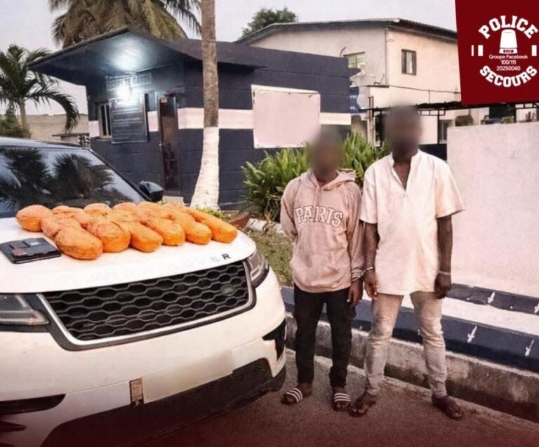 Angré : Trafic de drogue, 2 hommes arrêtés avec 18 blocs de cannabis